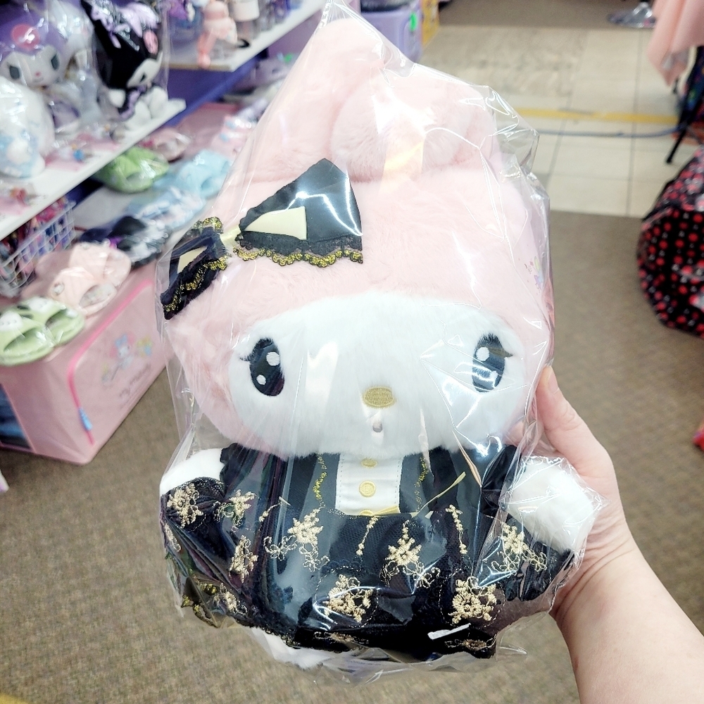 Brand New Sanrio Black & Gold Series My Melody Plush Doll 12"